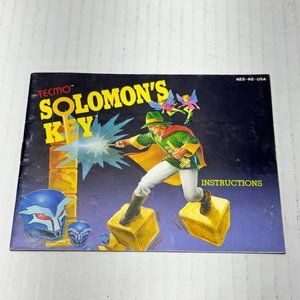 Vintage Tecmo Solomon's Key Nintendo NES Instruction Booklet 🕹️ NES-KE-USA